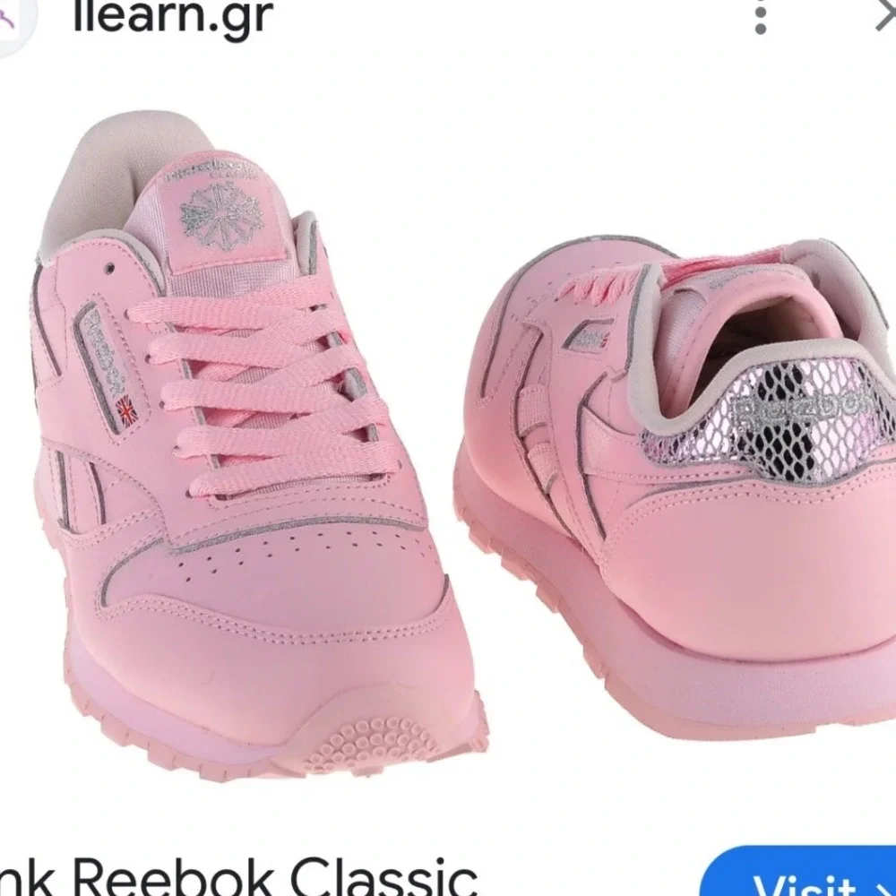 Reebok Classic Leather Gi Pink Silver Snakeskin Womens Sneakers shoes Y6/women 8